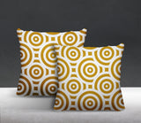 Rounda Geometric Reversible Indoor/Outdoor Square Pillow
