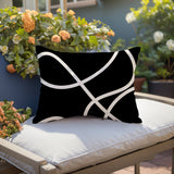 Roya Abstract Reversible Indoor/Outdoor Rectangular Pillow