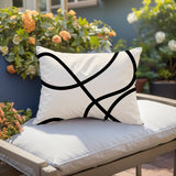Roya Abstract Reversible Indoor/Outdoor Rectangular Pillow