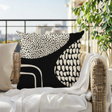 Roz Abstract Reversible Indoor/Outdoor Square Pillow