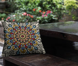 Saanvi Mandala Reversible Indoor/Outdoor Square Pillow