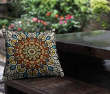 Saanvi Mandala Reversible Indoor/Outdoor Square Pillow