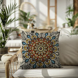 Saanvi Mandala Reversible Indoor/Outdoor Square Pillow