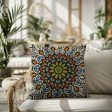 Saanvi Mandala Reversible Indoor/Outdoor Square Pillow