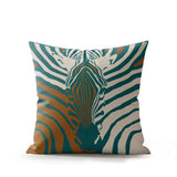 Salie Zebra Faux Suede Square Indoor Pillow