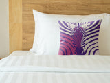 Salie Zebra Faux Suede Square Indoor Pillow in Aurora Dream - Size 16x16