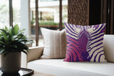 Salie Zebra Faux Suede Square Indoor Pillow