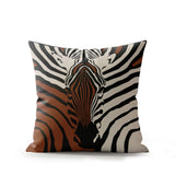 Salie Zebra Faux Suede Square Indoor Pillow