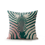 Salie Zebra Faux Suede Square Indoor Pillow