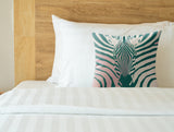 Salie Zebra Faux Suede Square Indoor Pillow