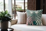 Salie Zebra Faux Suede Square Indoor Pillow in Gemstone Glow - Size 16x16