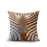 Salie Zebra Faux Suede Square Indoor Pillow
