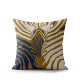 Salie Zebra Faux Suede Square Indoor Pillow