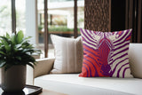 Salie Zebra Faux Suede Square Indoor Pillow in Orchid Glow - Size 20x20