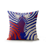 Salie Zebra Faux Suede Square Indoor Pillow
