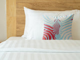 Salie Zebra Faux Suede Square Indoor Pillow in Sky Mist - Size 18x18
