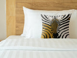 Salie Zebra Faux Suede Square Indoor Pillow in Stormwood - Size 18x18
