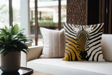 Salie Zebra Faux Suede Square Indoor Pillow