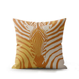 Salie Zebra Faux Suede Square Indoor Pillow