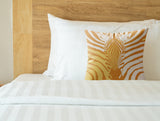 Salie Zebra Faux Suede Square Indoor Pillow in Tangerine Twist - Size 20x20