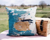 Sarian Abstract Reversible Indoor/Outdoor Square Pillow