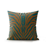 Sasha Zebra Print Faux Suede Square Indoor Pillow