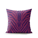 Sasha Zebra Print Faux Suede Square Indoor Pillow