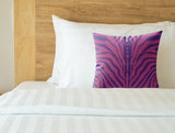 Sasha Zebra Print Faux Suede Square Indoor Pillow in Aurora Dream - Size 16x16
