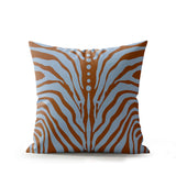 Sasha Zebra Print Faux Suede Square Indoor Pillow