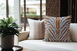 Sasha Zebra Print Faux Suede Square Indoor Pillow in Lavender Latte - Size 20x20
