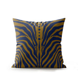 Sasha Zebra Print Faux Suede Square Indoor Pillow