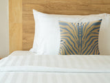 Sasha Zebra Print Faux Suede Square Indoor Pillow in Noon Tide - Size 20x20