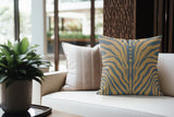 Sasha Zebra Print Faux Suede Square Indoor Pillow in Noon Tide - Size 20x20