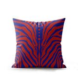 Sasha Zebra Print Faux Suede Square Indoor Pillow