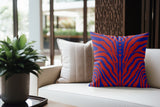 Sasha Zebra Print Faux Suede Square Indoor Pillow