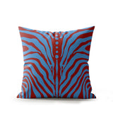 Sasha Zebra Print Faux Suede Square Indoor Pillow