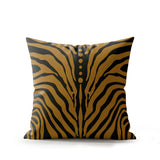 Sasha Zebra Print Faux Suede Square Indoor Pillow