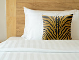 Sasha Zebra Print Faux Suede Square Indoor Pillow