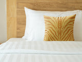 Sasha Zebra Print Faux Suede Square Indoor Pillow in Tangerine Twist - Size 20x20