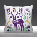 SCANDINAVIANDEER Animal Reversible Indoor/Outdoor Square Pillow