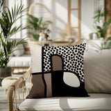 Scara Abstract Square Indoor/Outdoor Throw Pillow