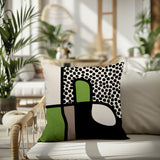 Scara Abstract Square Indoor/Outdoor Throw Pillow