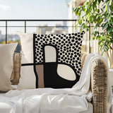 Scara Abstract Square Indoor/Outdoor Throw Pillow