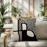 Scara Abstract Square Indoor/Outdoor Throw Pillow