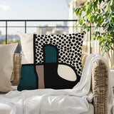 Scara Abstract Square Indoor/Outdoor Throw Pillow