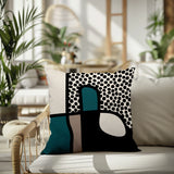 Scara Abstract Square Indoor/Outdoor Throw Pillow