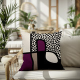 Scara Abstract Square Indoor/Outdoor Throw Pillow