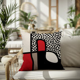 Scara Abstract Square Indoor/Outdoor Throw Pillow