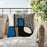 Scara Abstract Square Indoor/Outdoor Throw Pillow