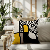 Scara Abstract Square Indoor/Outdoor Throw Pillow